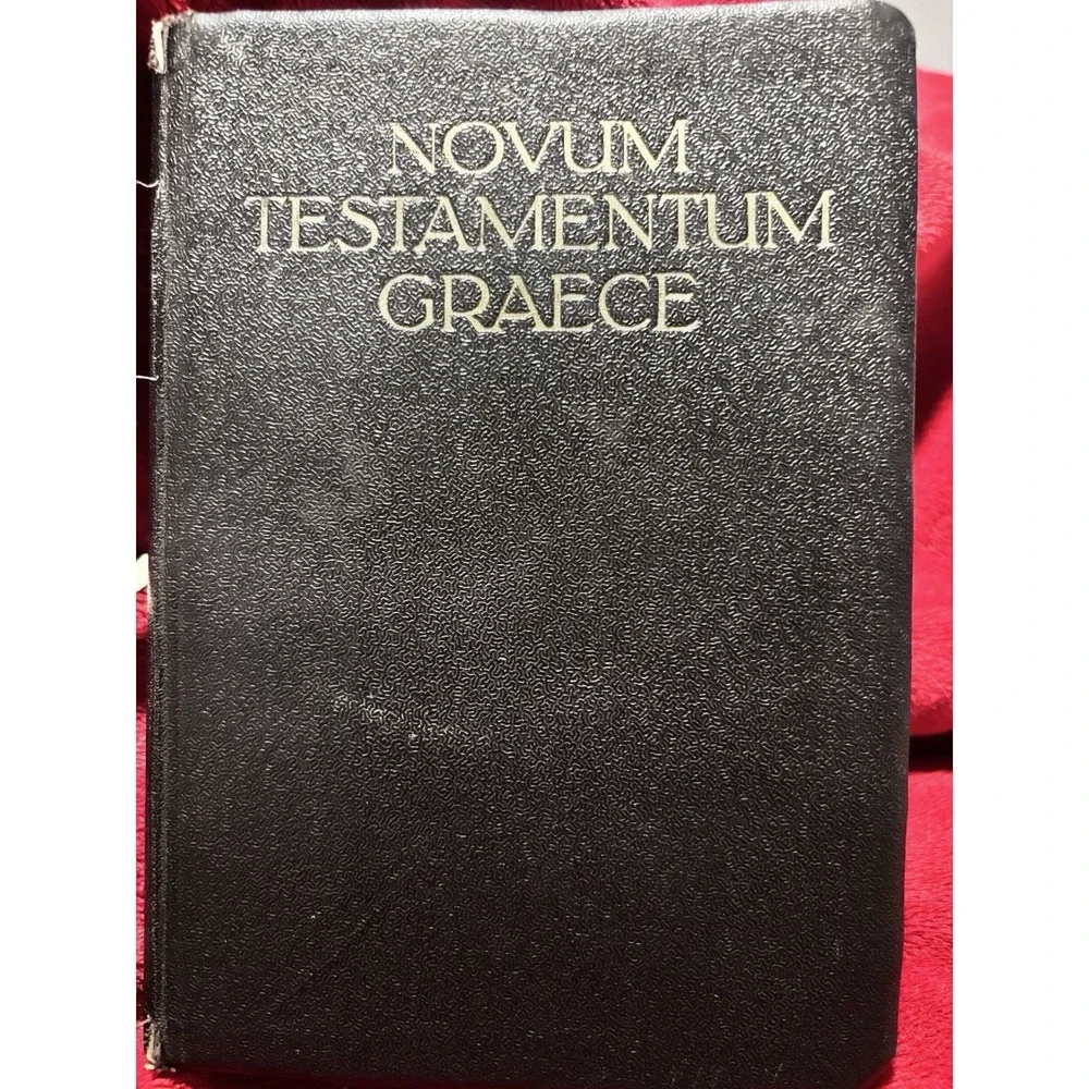 1952 Vintage Novem Testamentum Graece Bible Publish Germany Post WWII Era 4x6